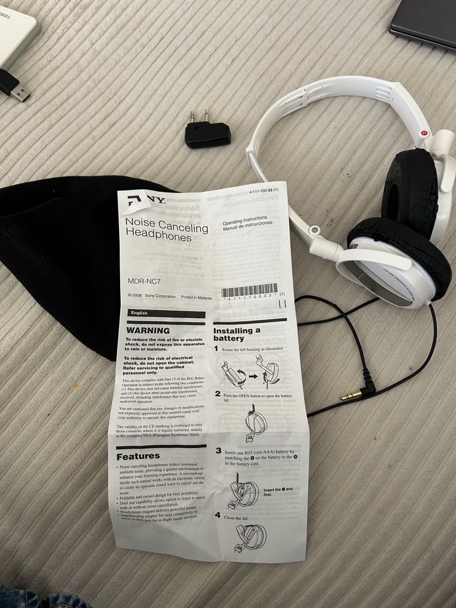 Sony Kopfhörer: Sony MDR-NC7 casque antibruit, usure coussinets à changer – Gebraucht aus Martigny von lovejess 1