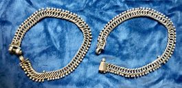 Antik Sterling Silber Fusskettchen Tribel Art