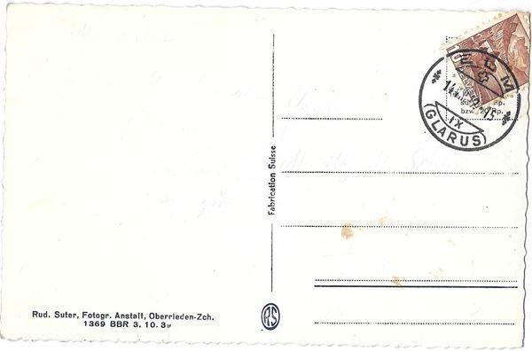 Cartoline postali: Elm mit Haus- und Kärpfstock – Usato da Olten venduto da clotaldi 1