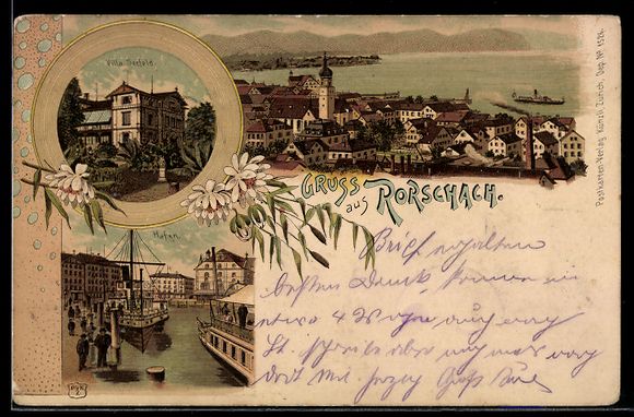 Cartes postales: Litho Rorschach, Hafen, Villa Seefeld, O – D'occasion à Berlin par bartko-reher