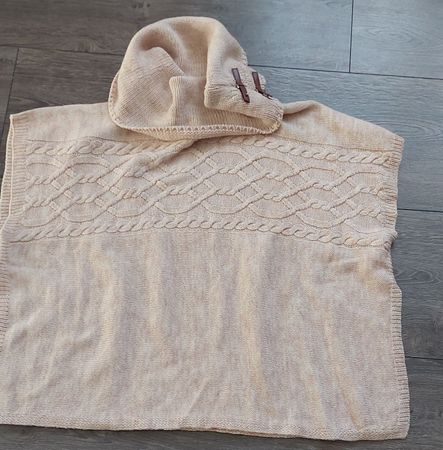 Strickponcho rosé Grösse S/M kuschelig warm