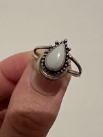 Silberring 925 mit hellem Stein