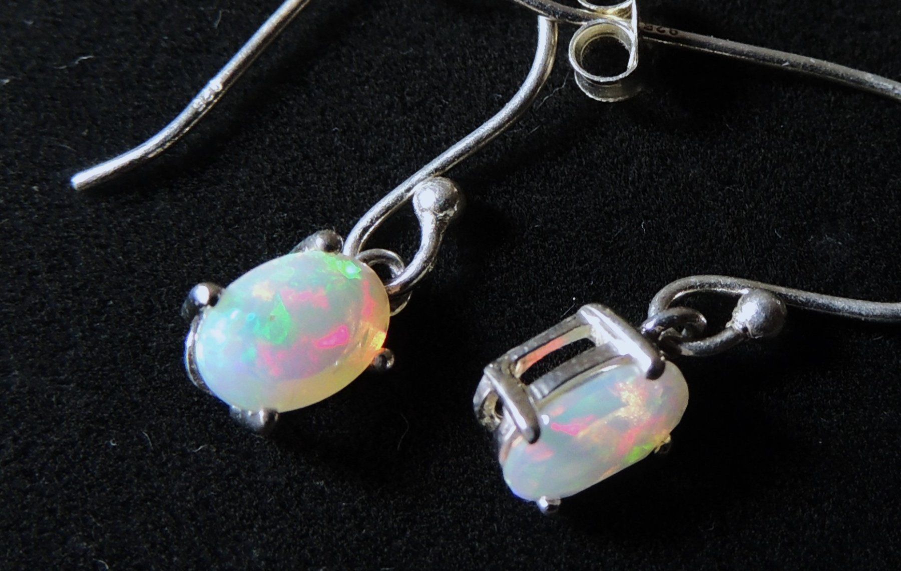 Ohrringe & -stecker: Opal Silber 925 Ohrringe 7 x 5 mm – Neu (gemäss Beschreibung) aus Waldenburg von schaller707 5