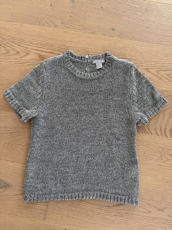 Sommerlicher Strickpullover, kurzärmlig, Grösse XS, Grau