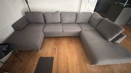 Graues Ecksofa