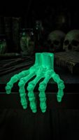 bewegliche Skeletthand: Grusel-Deko - Glow in the Dark