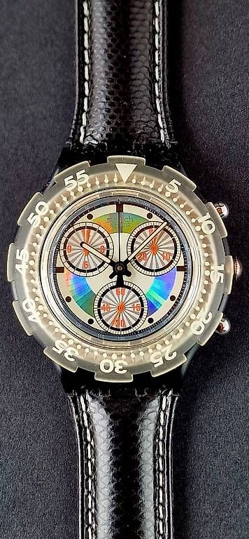 Orologi: Swatch Aqua Chrono Black Rudder SBB100 – Usato da Bassersdorf venduto da Zwoebschi 1