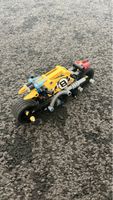 Lego Technic Motorrad gelb mit Startnummer 8