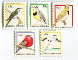 Briefmarken "Vögel". Antigua und Barbuda