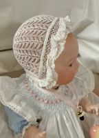 SEHR ALTES FILIGRANES HÄUBCHEN HANDGESTRICKT