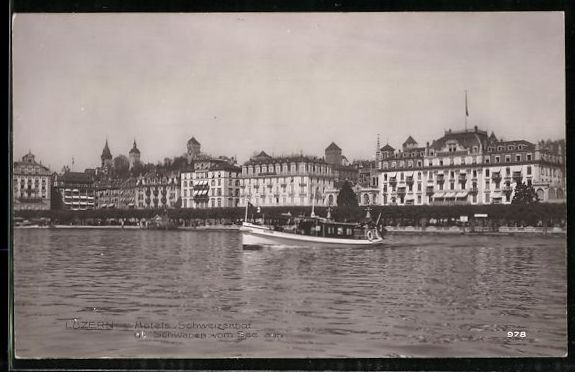 Ansichtskarten: Luzern, Hotels Schweizerhof, Schwanen vo – Gebraucht aus Berlin von bartko-reher