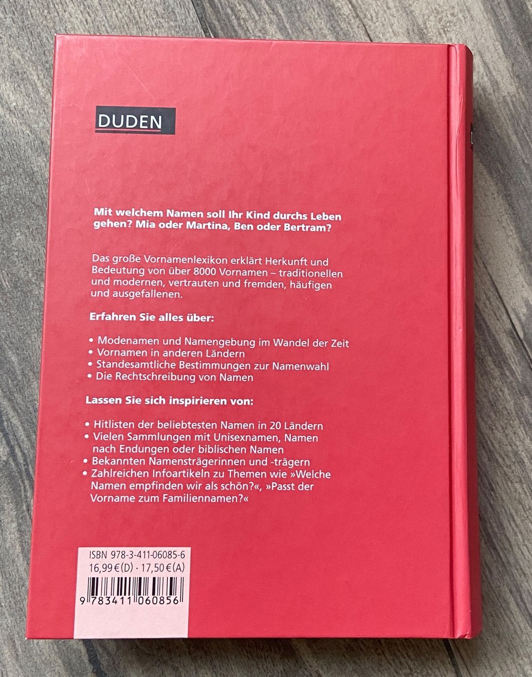 Bücher: DUDEN: Das grosse Vornamen - Lexikon – Gebraucht aus Pfäffikon ZH von Mihu79 1
