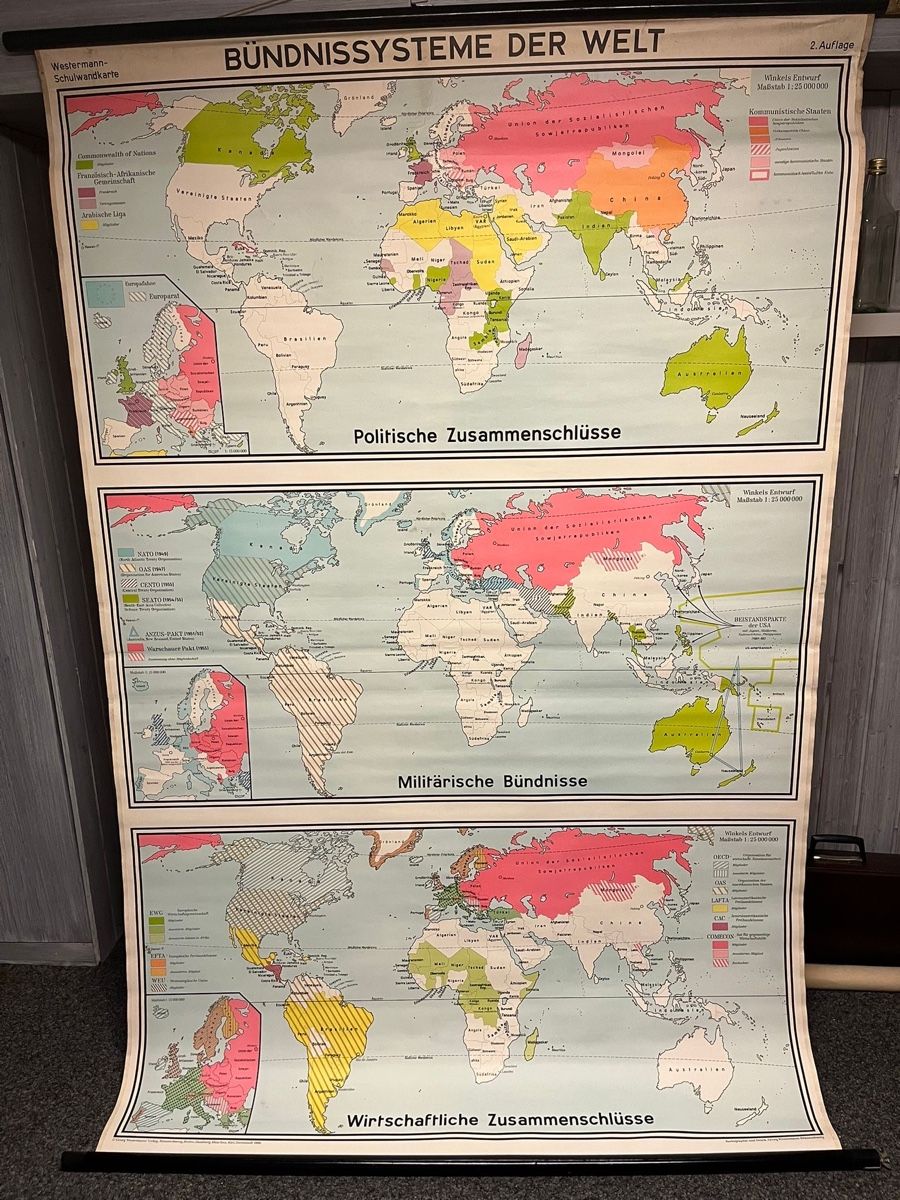 Foto & Immagini: Westermann Schulwandkarte Bündnissysteme der Welt – Usato da Münchenstein venduto da sil_h6c9
