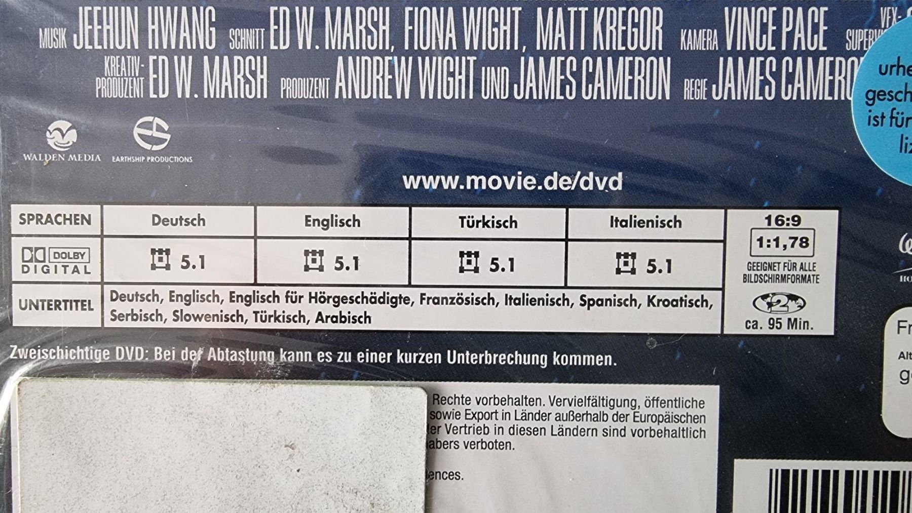 Tutti i DVDs: DVD Alien der Meere / James Cameron – Nuovo e nell'imballaggio originale da Oetwil am See venduto da fineli2 1
