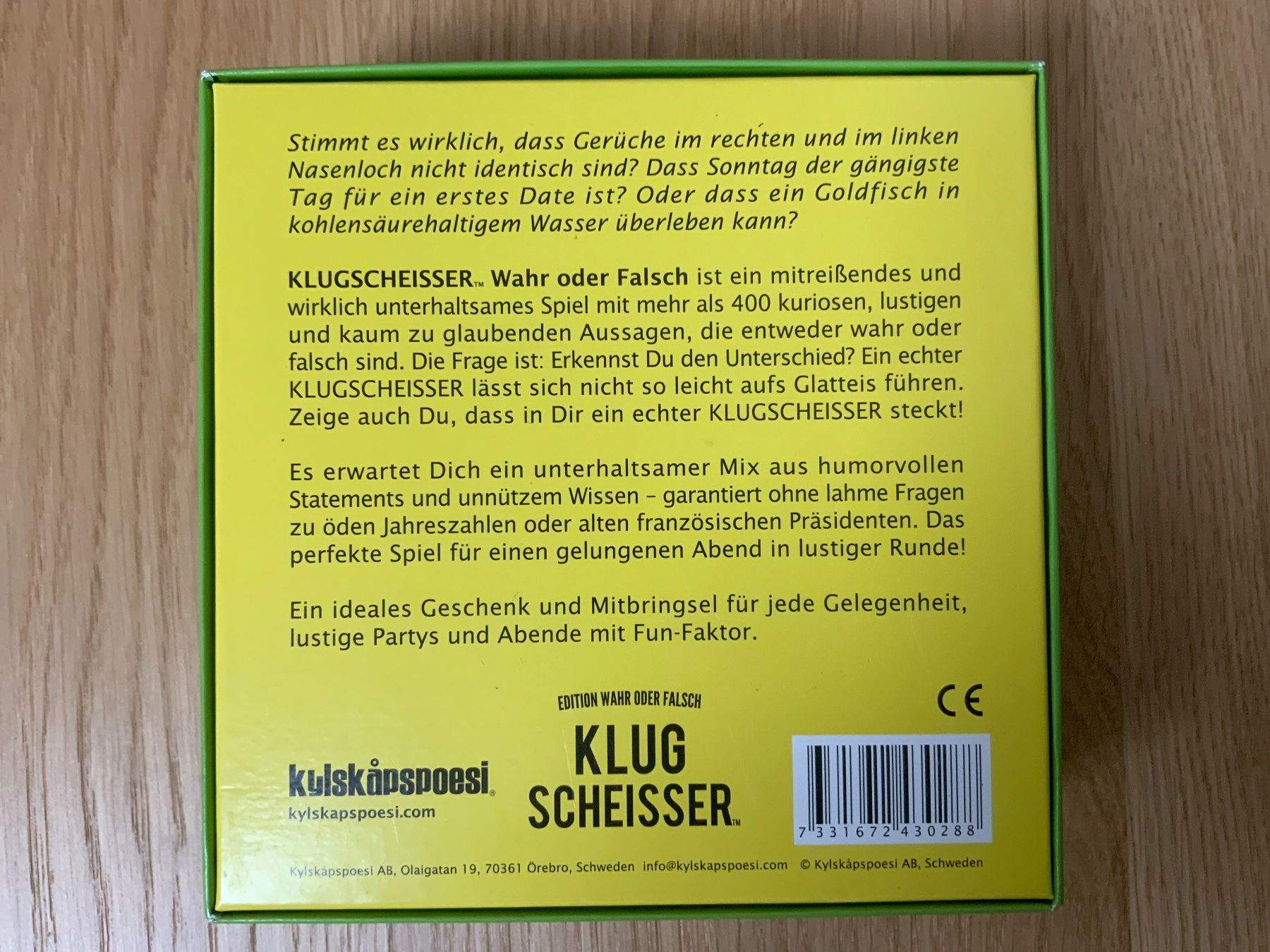 Giochi: Klugscheisser Edition Wahr oder Falsch – Usato da Niederhasli venduto da qbdp 1