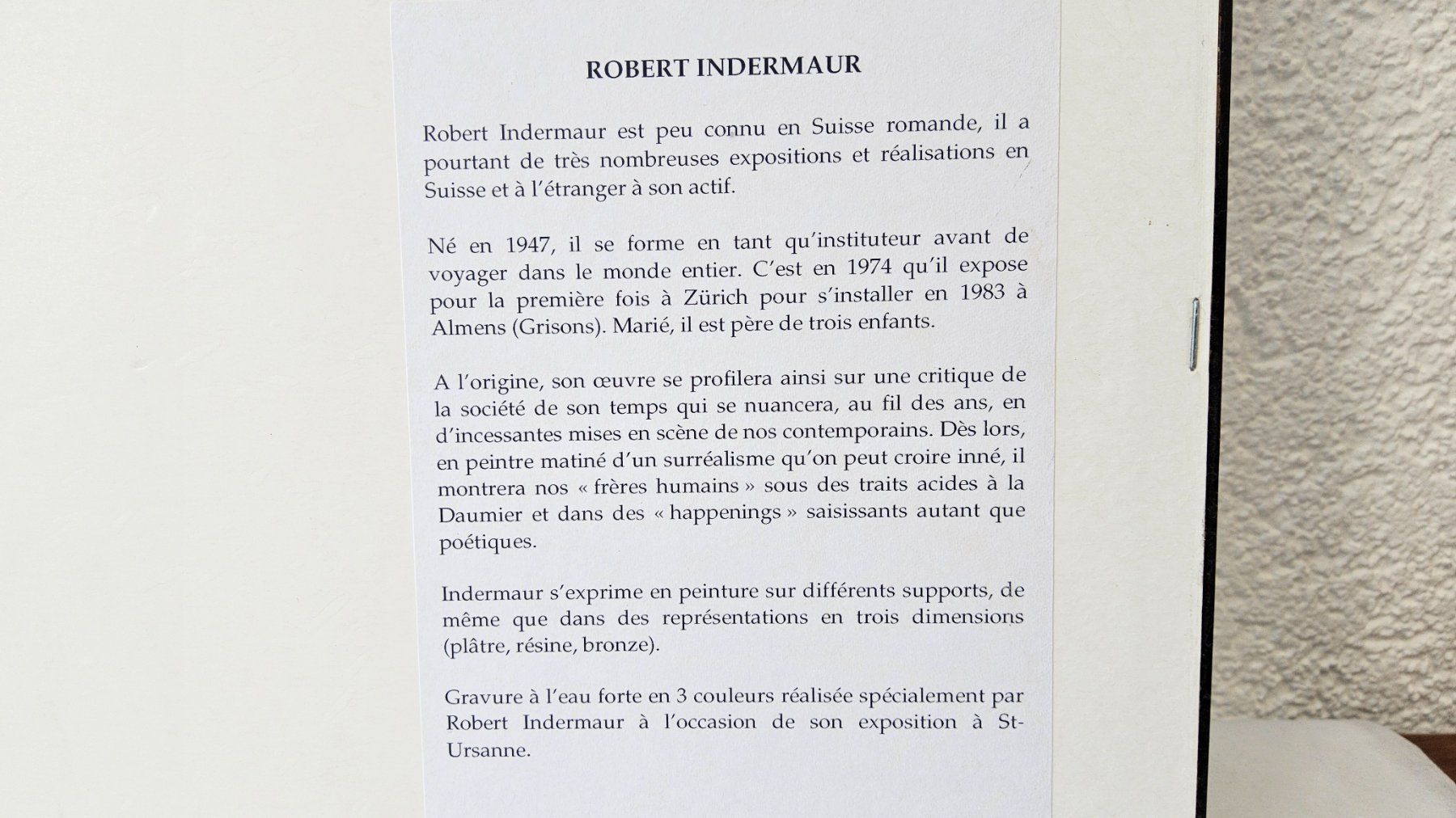Gravures: Gravure de Indermaur Robert/ signée et numérotée – D'occasion à Malleray par Frederic24 7