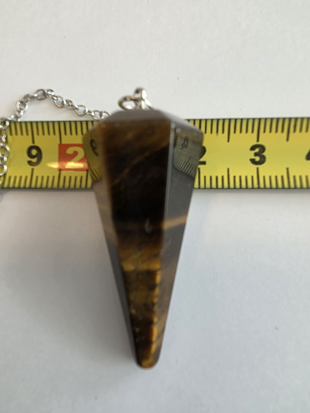 Minerali & Pietre curative: Tigerauge Pendel ca. 4cm.x2cm. – Nuovo e nell'imballaggio originale da Menziken venduto da Mirager 2