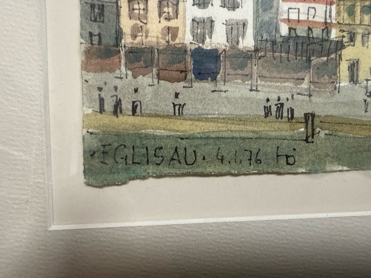 Dipinti: Bild Aquarell sign Eglisau Liq1 – Usato da Gossau SG venduto da Liq-Gossau 1