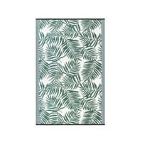 Plastic-Coated Rug green and white