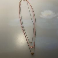 Kette, Halskette, Herz, dreilagig, 3er Kette