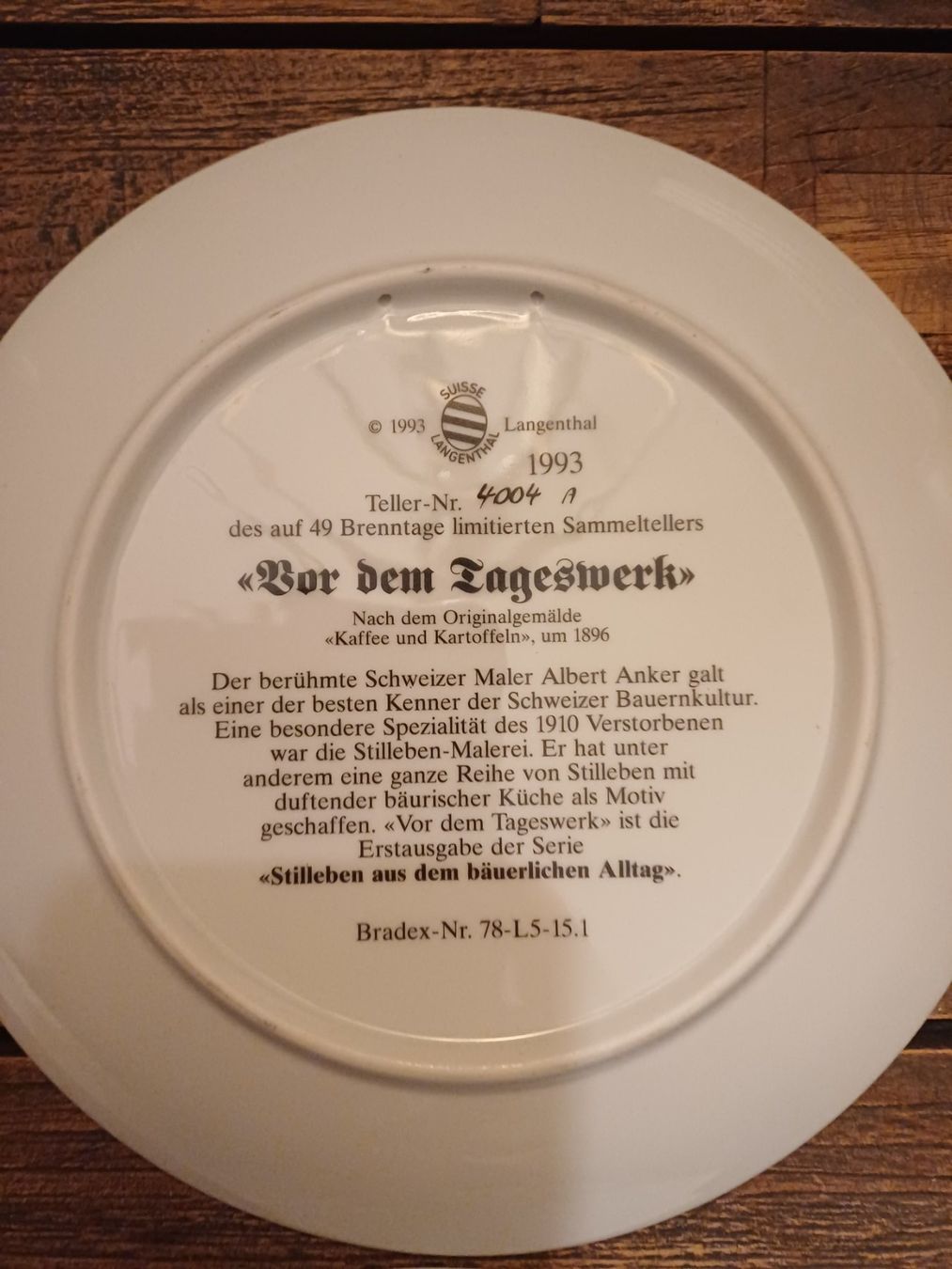 Piatti: Bemalte Teller – Usato da Reichenbach im kandertal venduto da alp_m52b 5