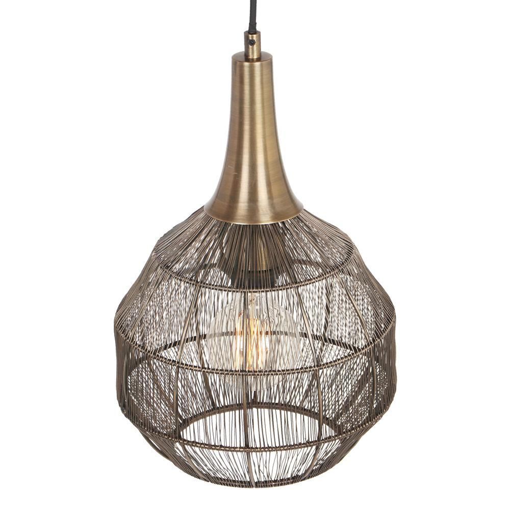 Lampadari & plafoniere: Pendelleuchte, Korb, Altmessing, 26 cm Ø – Nuovo (secondo la descrizione) da Kreuzlingen venduto da Smart-Light 8