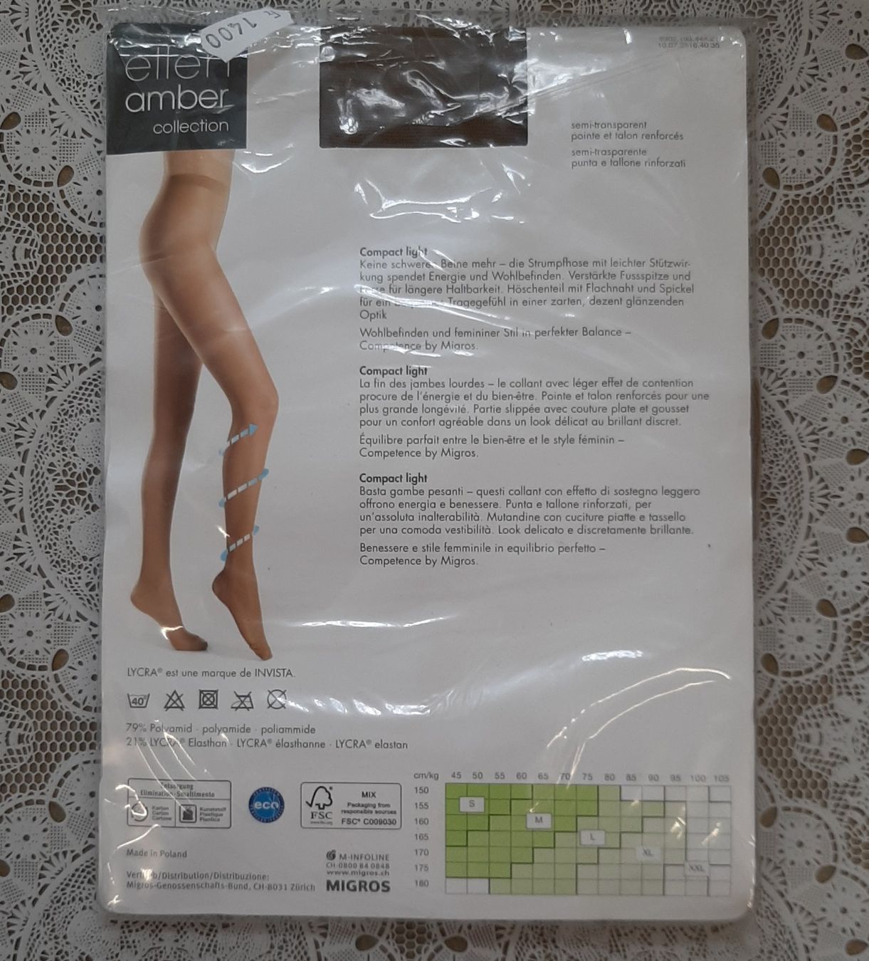 Ellen Amber Calze & Collant: Ellen Amber Compact Light Strumpfhose 40den Gr.XL Dusk – Nuovo e nell'imballaggio originale da Amriswil venduto da Celini3 1