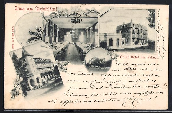 Ansichtskarten: Rheinfelden, Gasthaus mit Innenansicht – Gebraucht aus Berlin von bartko-reher