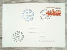TR105 Enveloppe + Timbre Suisse 1943