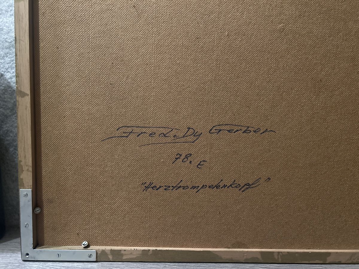Gemälde: Originales Gemälde von Freddy Gerber, signiert 78 – Gebraucht aus Glarus von KunstWerkEr-LS87 9