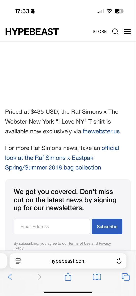 Raf Simons T-Shirts: Raf Simons x The Webster NY T-Shirt, Gr. S, – Gebraucht aus Birmensdorf ZH von nin.am 8