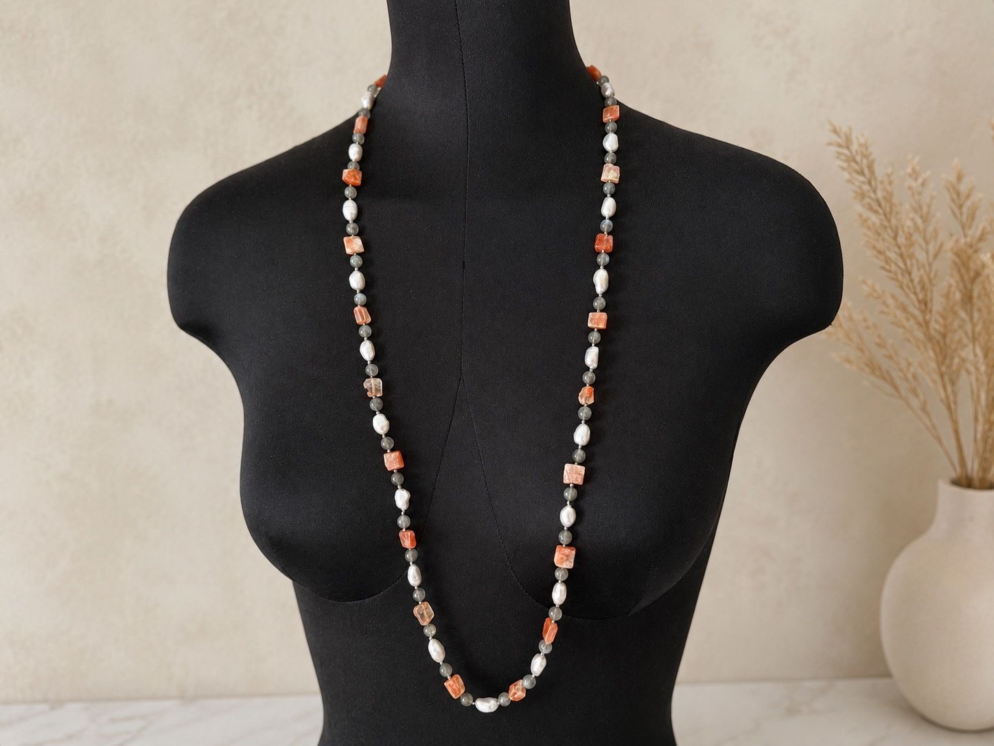 Catenine: Neue Perlenkette, Sonnenstein, Labradorit 90 cm – Nuovo e nell'imballaggio originale da Lamone venduto da LaCantinaMagica 3