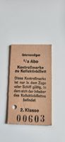 Originale SBB Kontrollmarke 1/2 Abo, Nr. 00603