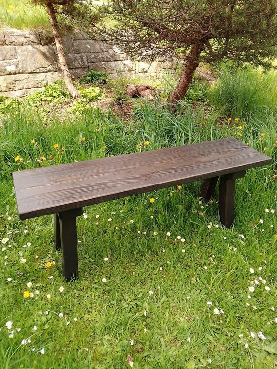 Holzbank, Gartenbank, wetterfest, Schweizer Holz 118 cm Kaufen auf