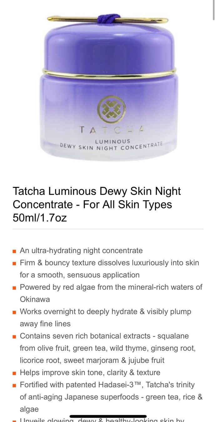 Gesichtspflege: Tatcha Luminous Dewy Skin Night Concentrate Ladenpreis 130.9 – Neu und originalverpackt aus Zürich von deruja 2
