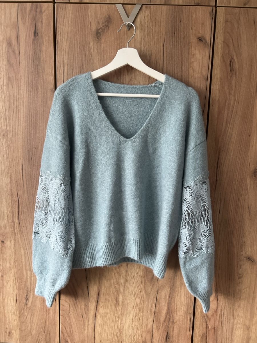 Maglioni & Felpe: Winter Pullover mit Spitze Hellblau, Gr. XL NEU – Nuovo (secondo la descrizione) da Seon venduto da Sunny-Schmuck78