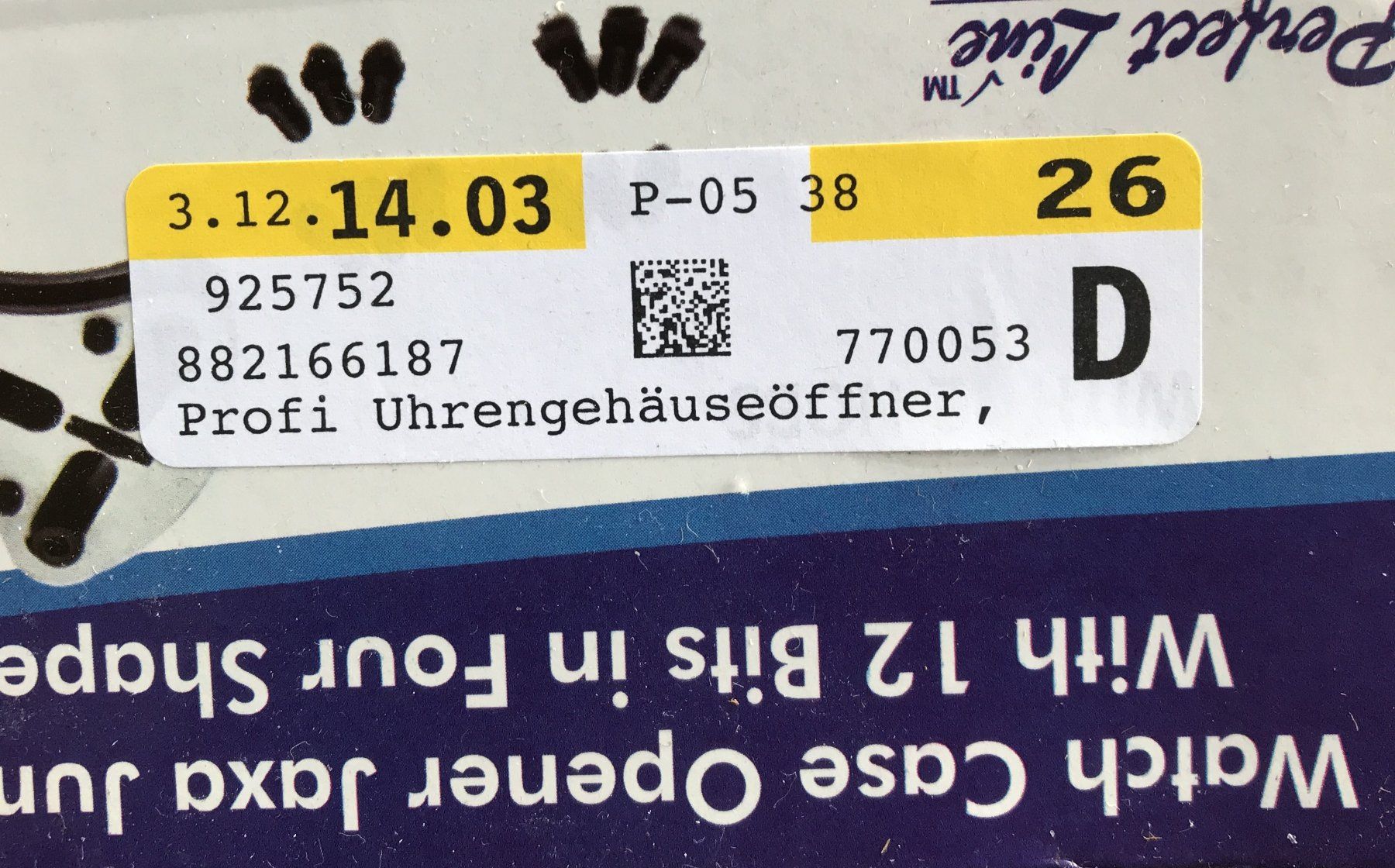 Tutti gli attrezzi: UHRENGEHÄUSEÖFFNER NEU & ORIGINALVERPACKT – Nuovo e nell'imballaggio originale da Ostermundigen venduto da Wyatt-Earp 1