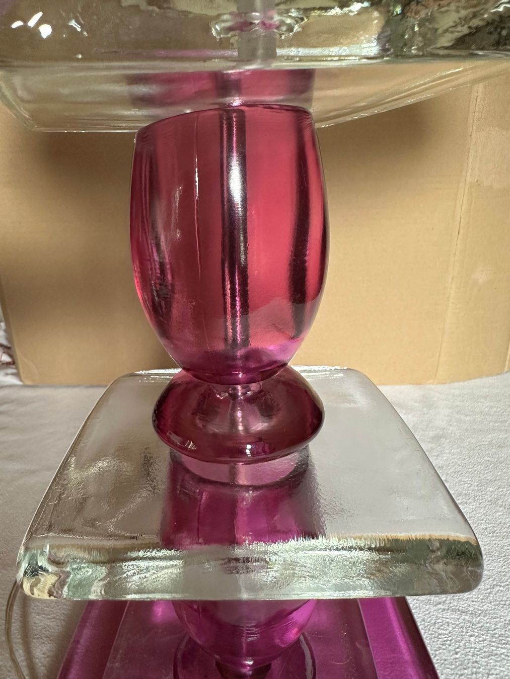 Lampen: Lampe de table en verre – Gebraucht aus Ste-Croix von BuffetSC 5