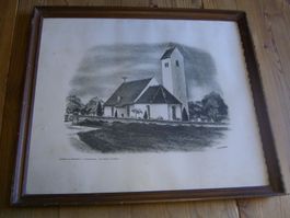 Kirche Möriken, Lithographie Edw.Schärer