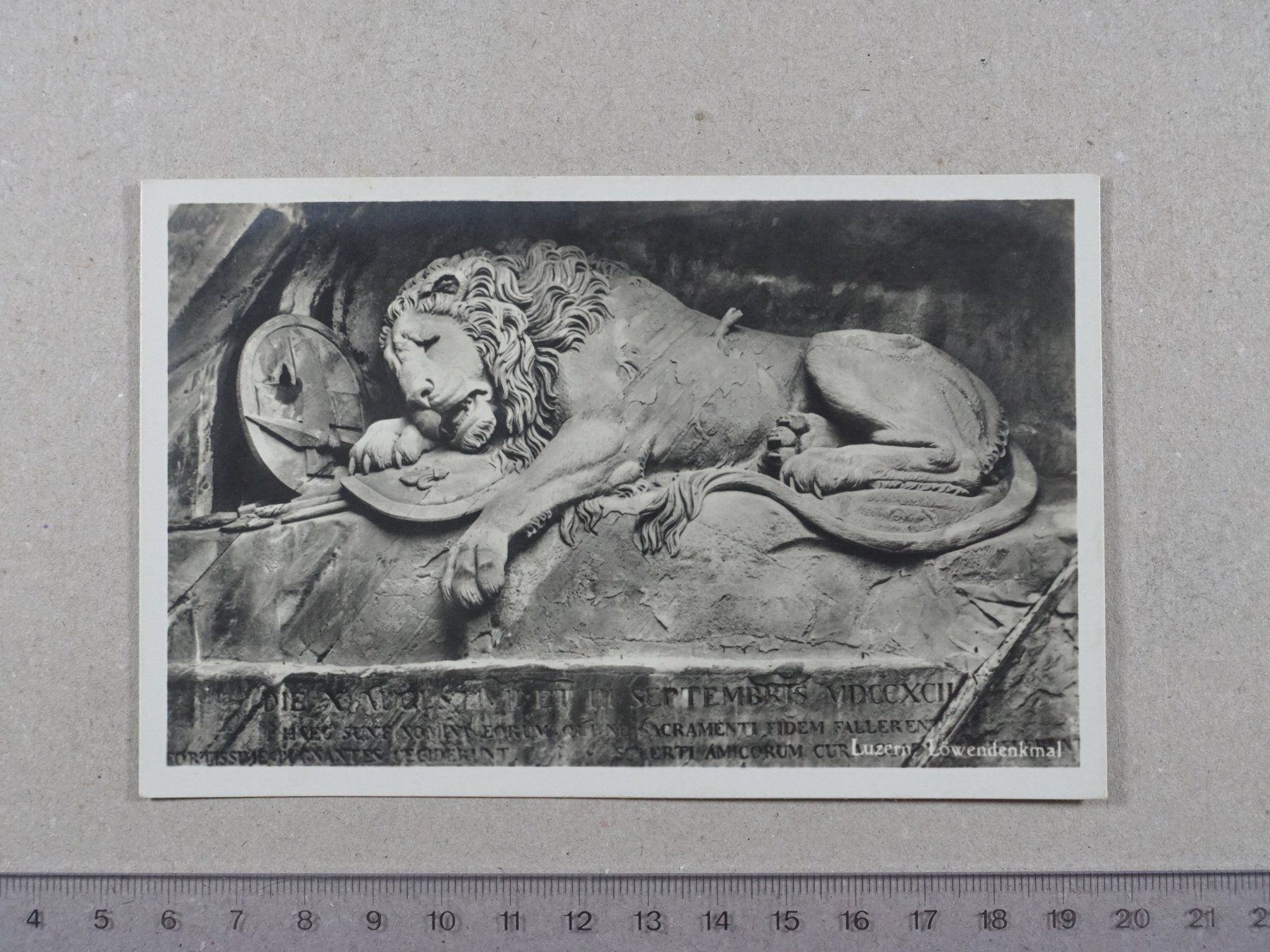 Ansichtskarten: Luzern, Löwendenkmal, 1932 – Gebraucht aus Lenzburg von fh1