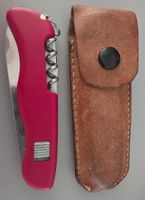 Feuerwehr Taschenmesser Victorinox mit Echt Leder tasche