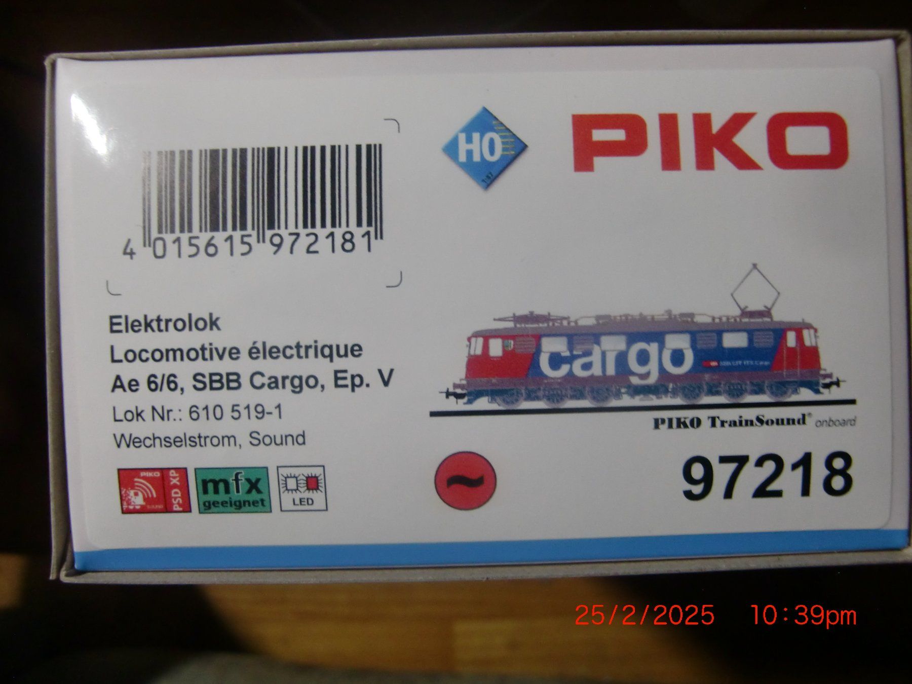 Piko Modellini di ferrovie: Piko 97218 Ae6/6 SBB Cargo Mfx – Nuovo e nell'imballaggio originale da Obergerlafingen venduto da danibutton