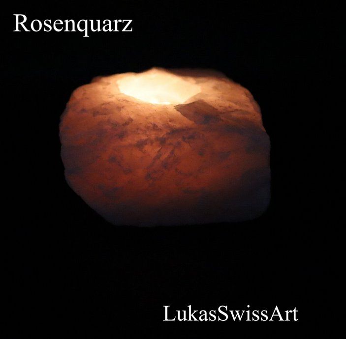 Minéraux & Lithothérapie: Windlicht aus Rosenquarz – Neuf avec emballage d'origine à Winterthur par LukasMineralienOase