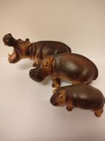 Bullyland Vintage Nilpferd Familie Wild Life Set Rarität