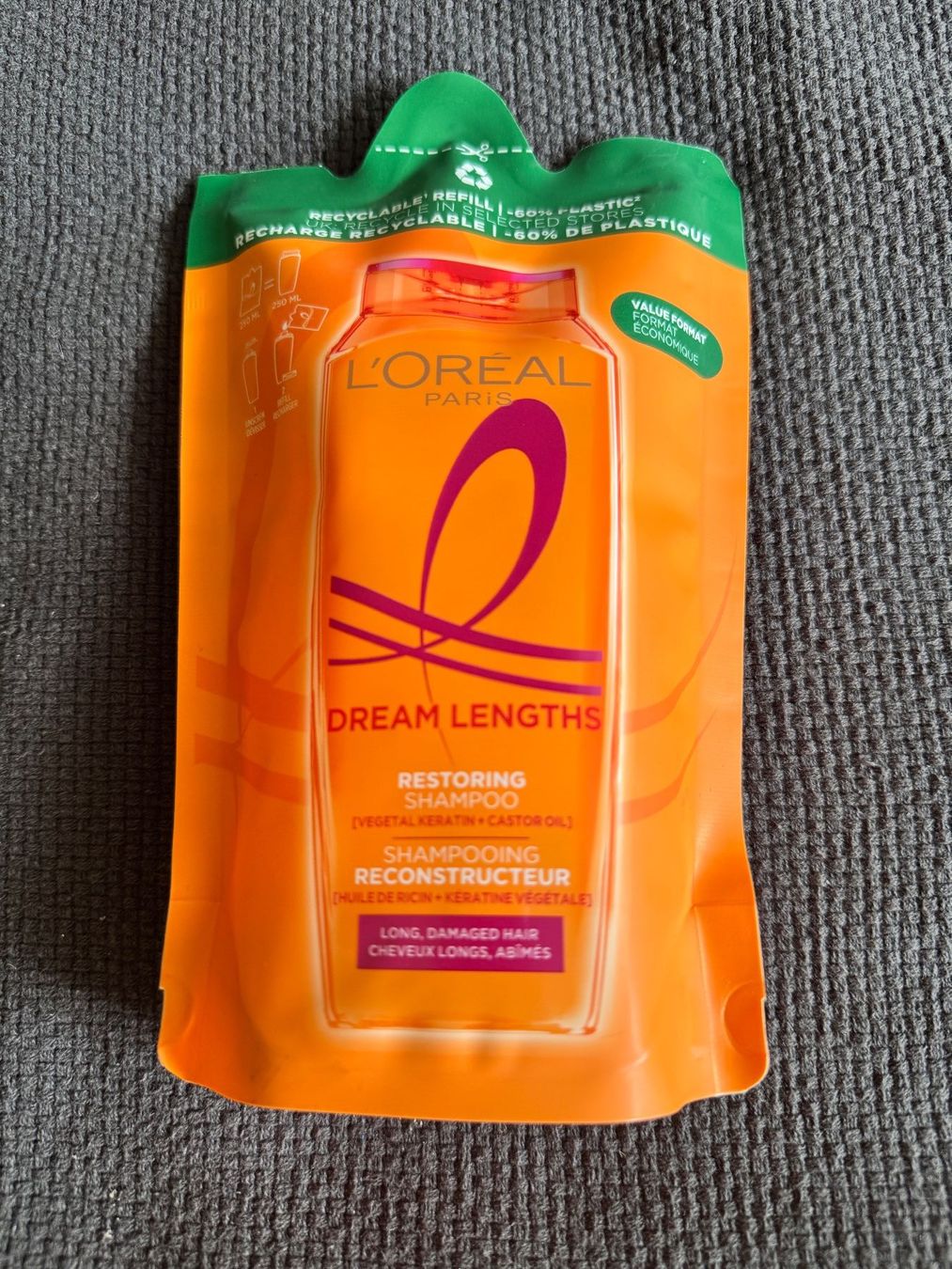 L'Oréal Prodotti per capelli: L'Oreal Elsève Shampoo Dream Long plus 1 Nachfüllpackung – Nuovo e nell'imballaggio originale da Zürich venduto da Lionsands 1