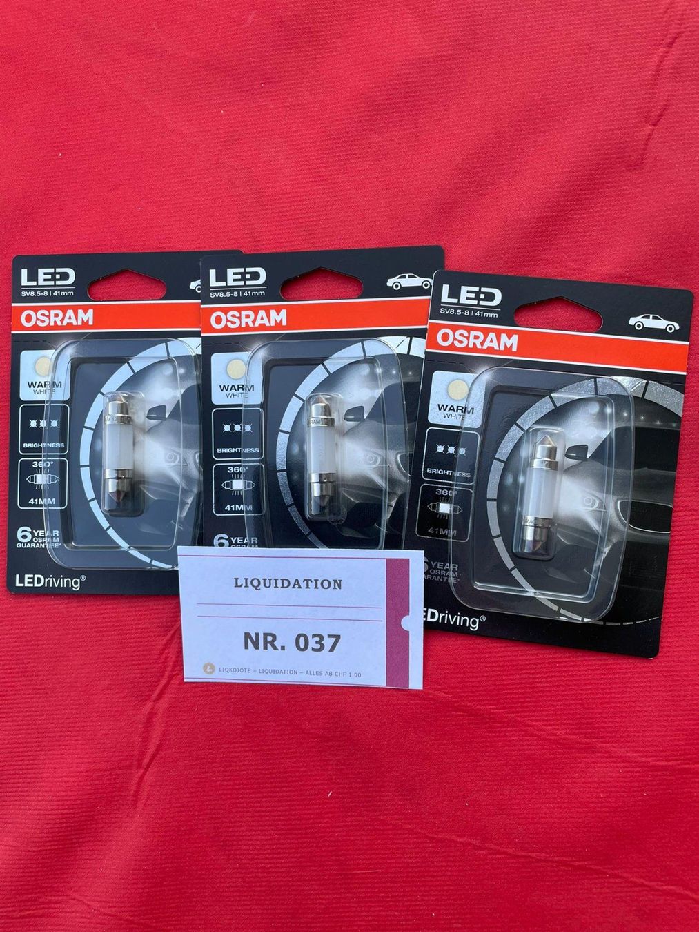 Lampade: 3x Osram Auto Birnenen LED SV8.5-8 12V – Nuovo e nell'imballaggio originale da Wängi venduto da LiqKojote