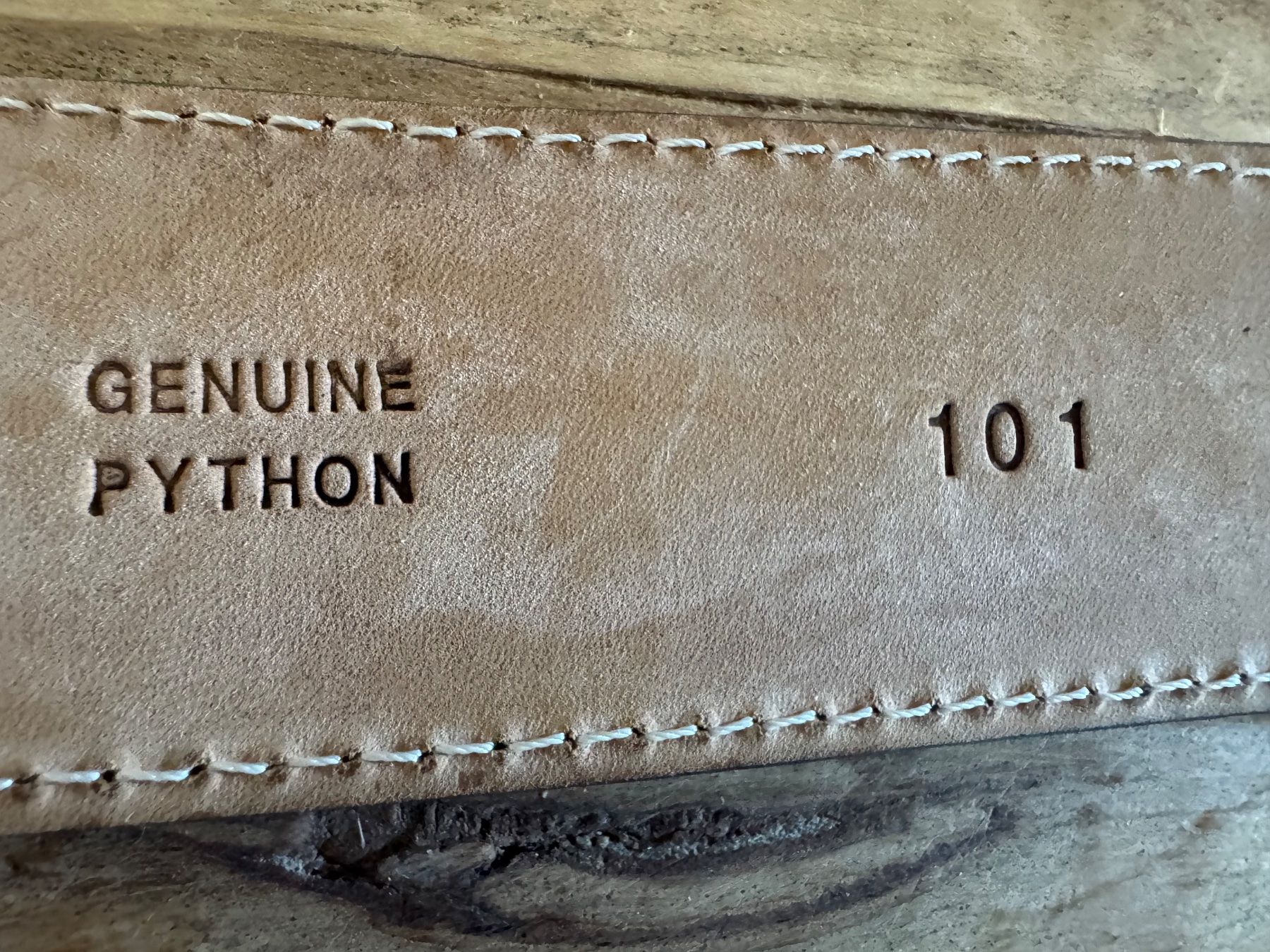 Cinture: Buckles Belts Python Ledergürtel, Dunkelblau 101 wie NEU – Nuovo (secondo la descrizione) da Meiringen venduto da luanik 4