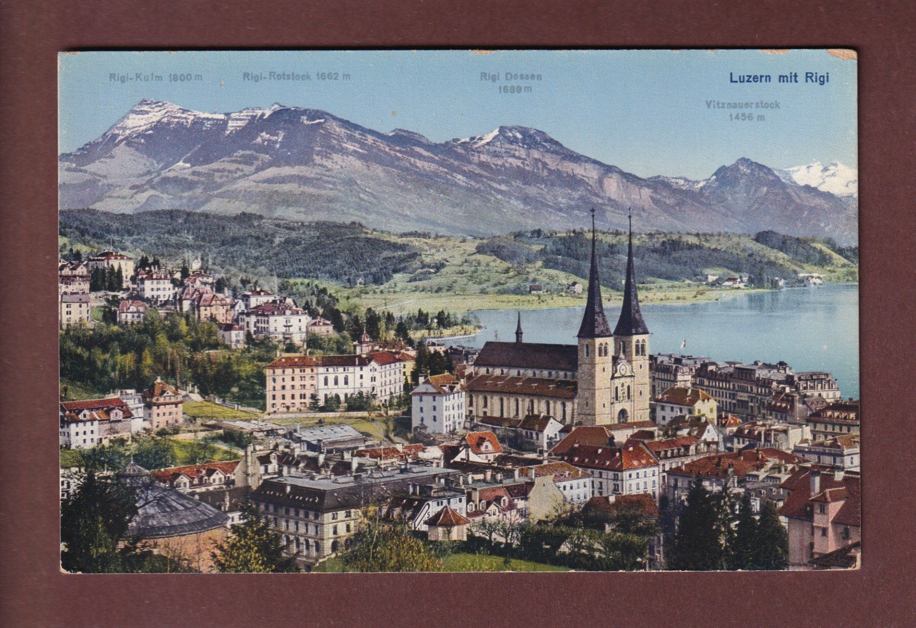 Cartes postales: LUZERN - Teil mit Hofkirche - Rigi – D'occasion à Pully par nicecards-shop