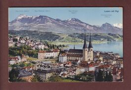 LUZERN - Teil mit Hofkirche - Rigi