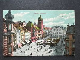 AK 1903 Basel Marktplatz super  gelaufen (G3768)